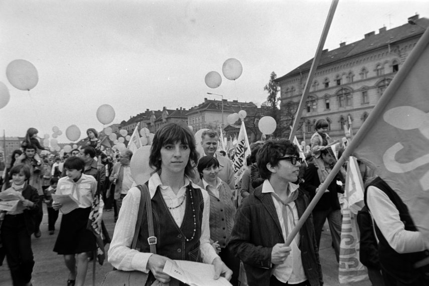 Felvonulási tér, 1978. május 1. Fotó: Gábor Viktor / Fortepan